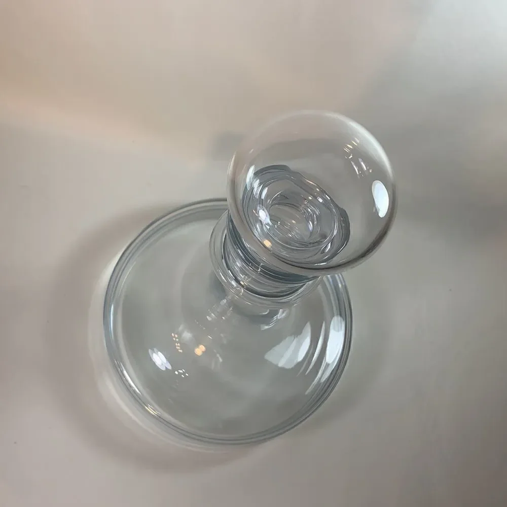 Vintage Clear Glass Serving Bar Accessories Cocktails Liquor Decanter With Top